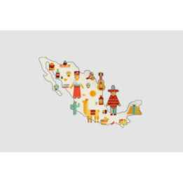 Mexico Map Style 59 Sticker - DecalsHouse
