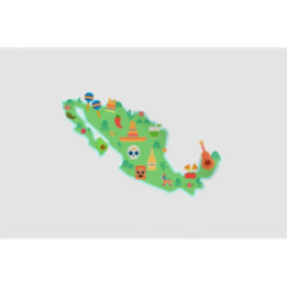 Mexico Map Style 60 Sticker - DecalsHouse