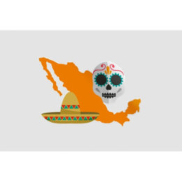 Mexico Map Style 71 Sticker - DecalsHouse