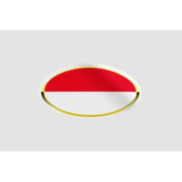 Monaco Flag Badge Style 2 Sticker - DecalsHouse