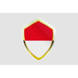 Monaco Flag Badge Style 7 Sticker - DecalsHouse