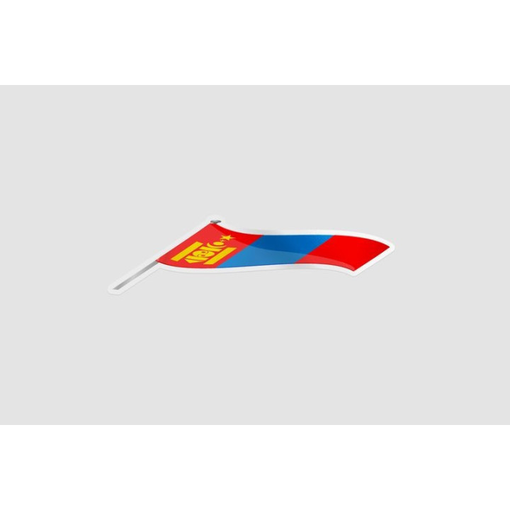 Mongolia Flag Style 6 Sticker - DecalsHouse
