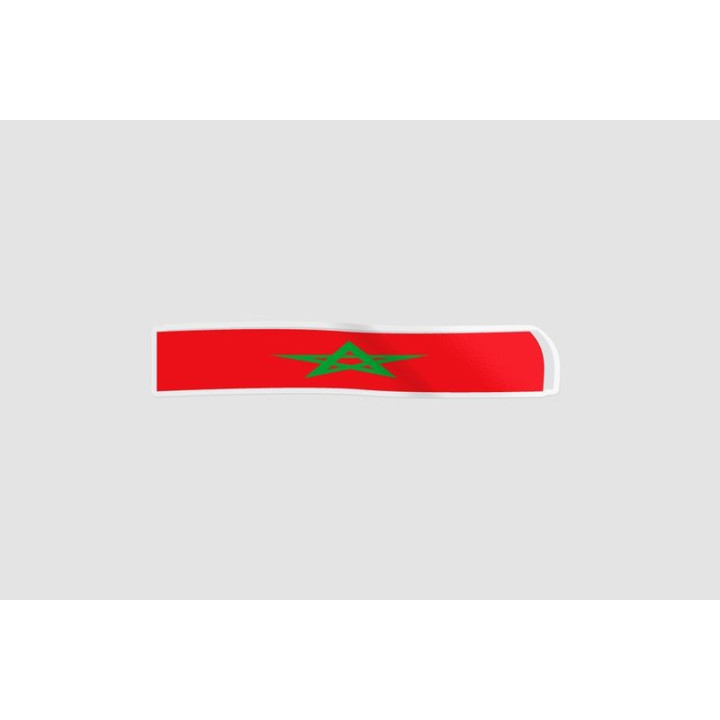Morocco Flag Style 5 Sticker - DecalsHouse