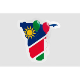 Namibian Map And Flag Sticker - DecalsHouse