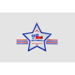 National Day Of Chile With Star Sticker - DecalsHouse