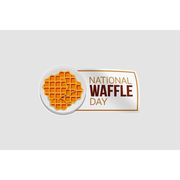 National Waffle Day Sticker - DecalsHouse