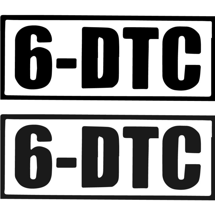 6-DTC Stickers – Band Logo Music Decals (2-Pack)