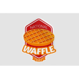 National Waffle Day Style 2 Sticker - DecalsHouse
