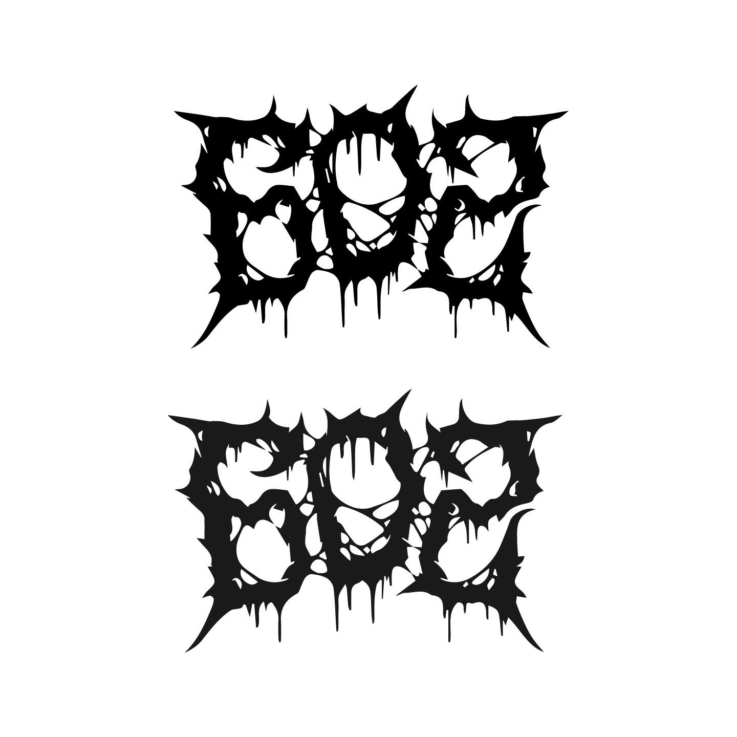 666 Heavy Metal Stickers – Death Metal Decals (2-Pack)