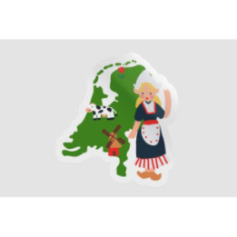 Netherlands Map Style 13 Sticker - DecalsHouse