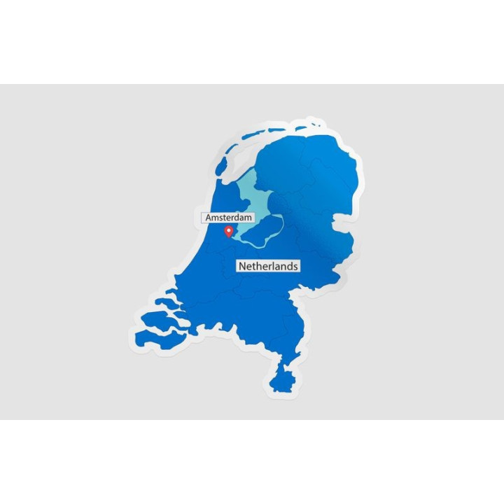 Netherlands Map Style 6 Sticker - DecalsHouse