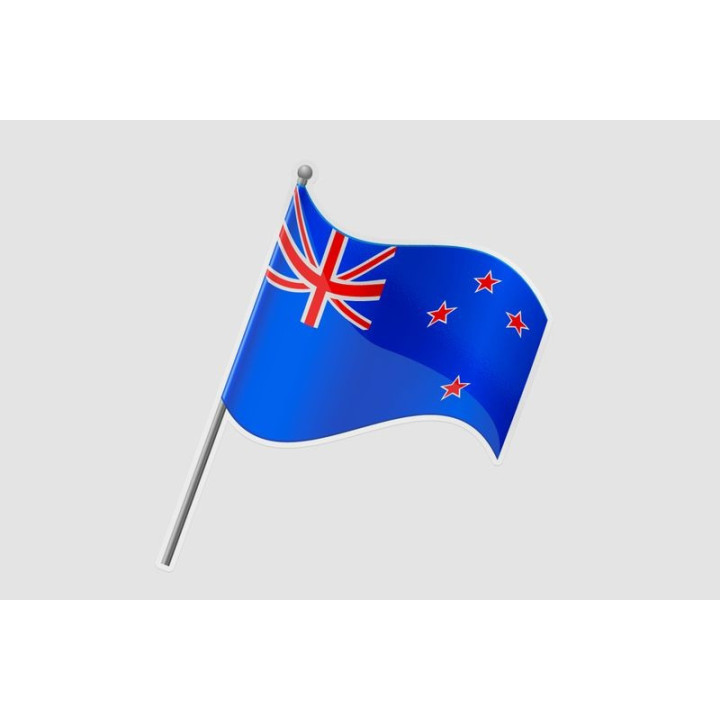 New Zealand Flag Style 15 Sticker - DecalsHouse