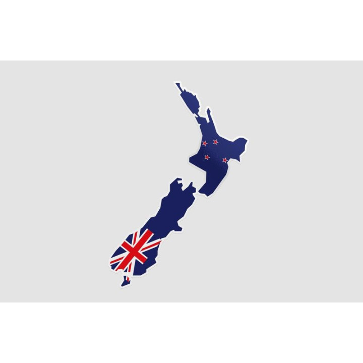 New Zealand Map Style 11 Sticker - DecalsHouse