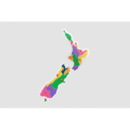 New Zealand Map Style 30 Sticker - DecalsHouse