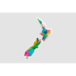 New Zealand Map Style 31 Sticker - DecalsHouse