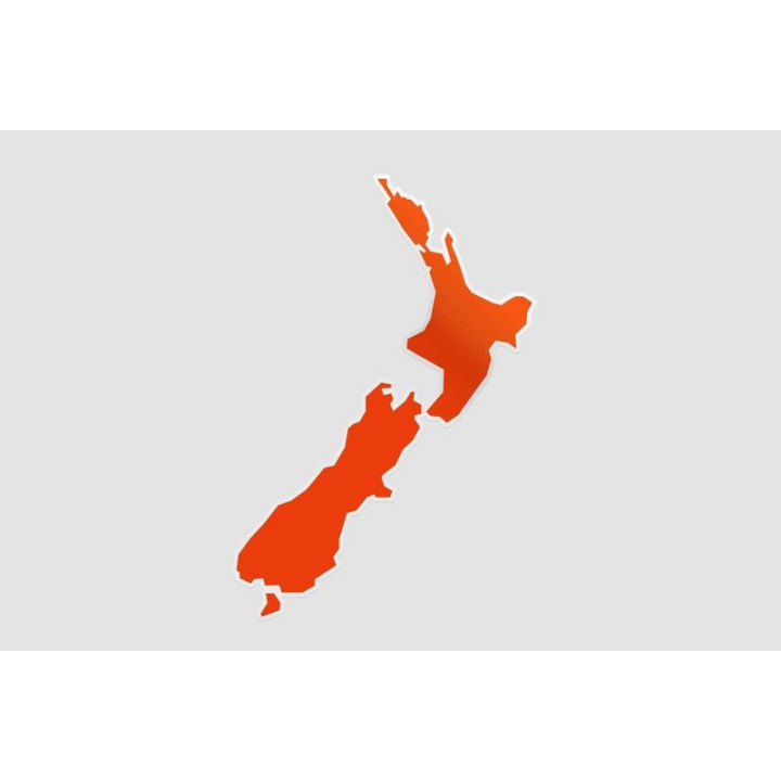 New Zealand Map Style 8 Sticker - DecalsHouse