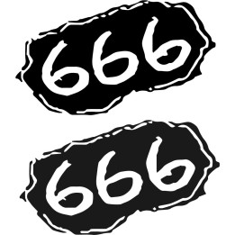 666 Stickers – Dark Aesthetic Number of the Beast Decals (2-Pack)