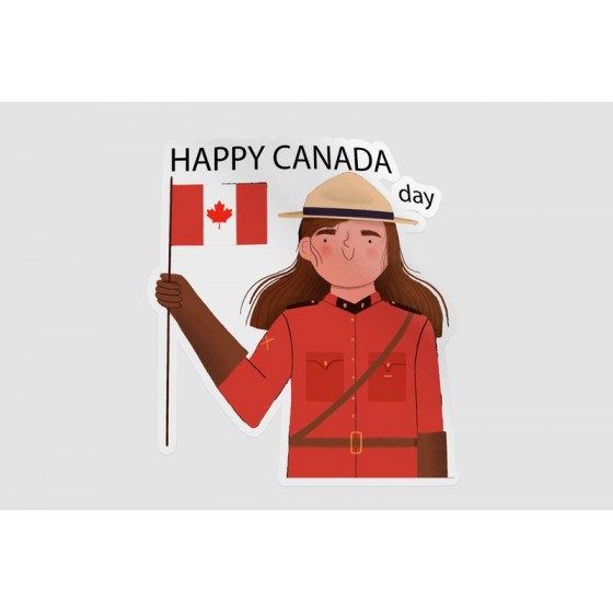 Happy Canada Day With Woman...