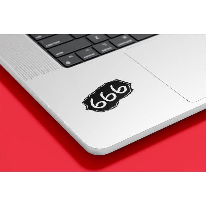 666 Stickers – Dark Aesthetic Number of the Beast Decals (2-Pack)