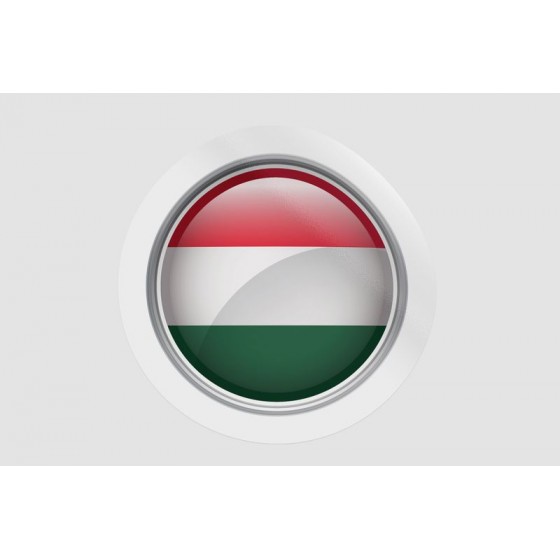 Hungary Flag Bevel Style 2