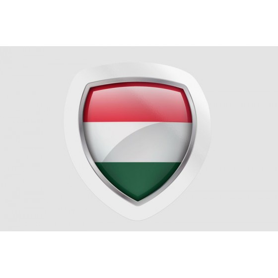 Hungary Flag Bevel Style 3