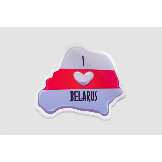 I Love Belarus Sticker