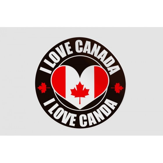 I Love Canada Sticker