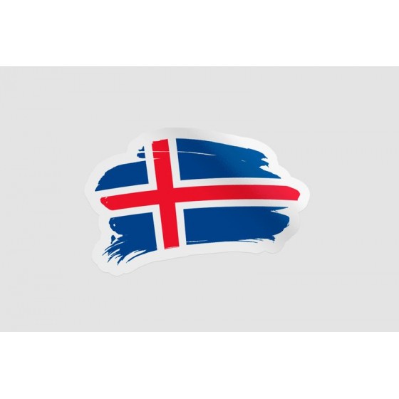 Iceland Flag Brush Style 2