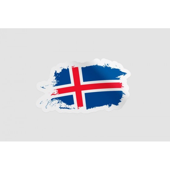 Iceland Flag Brush Style 3