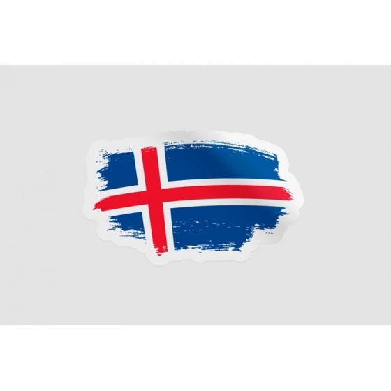 Iceland Flag Brush Style 5