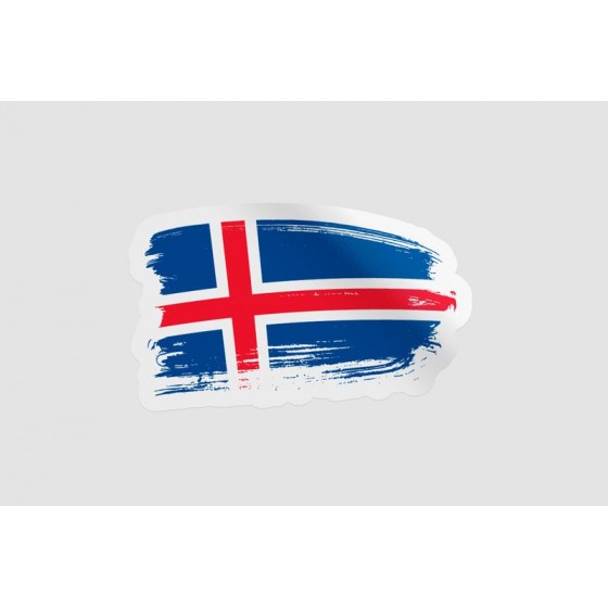 Iceland Flag Brush Style 6