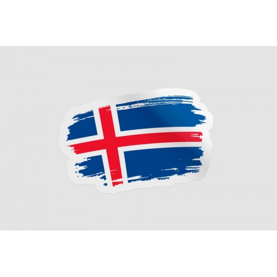 Iceland Flag Brush Style 9