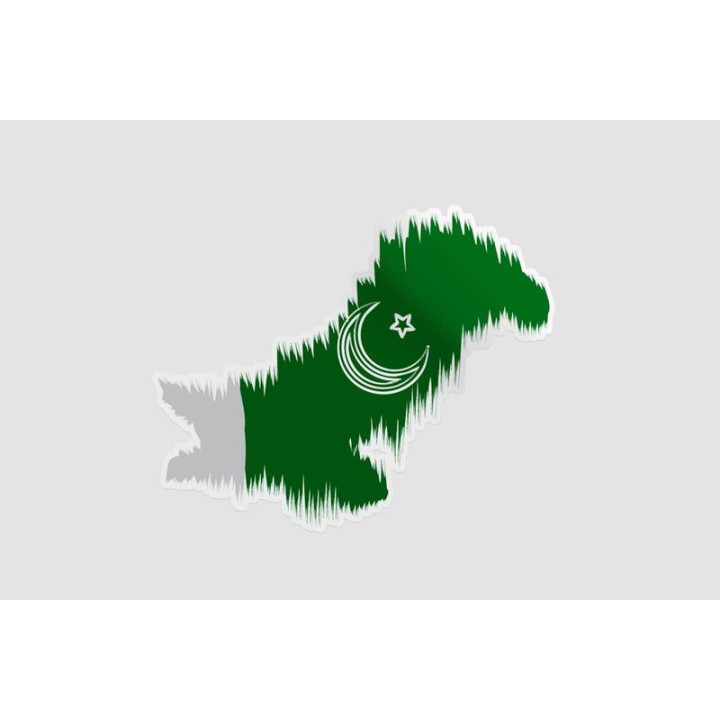 Pakistan Map Style 4 Sticker - DecalsHouse