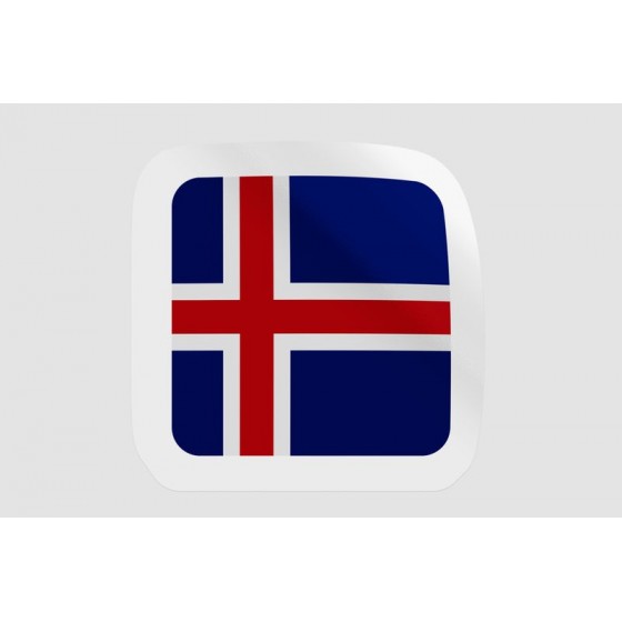 Iceland Flag Icon Style 5