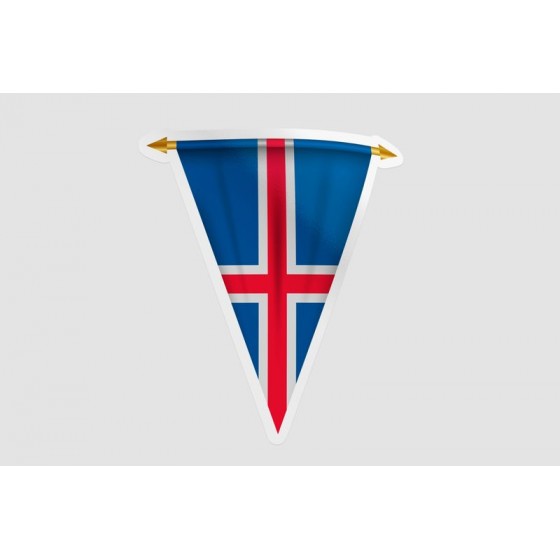 Iceland Flag Pennant Style 3