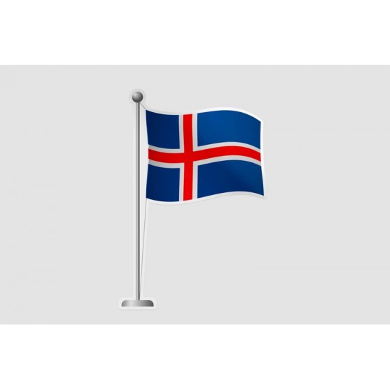 Iceland Flag Pole Style 2