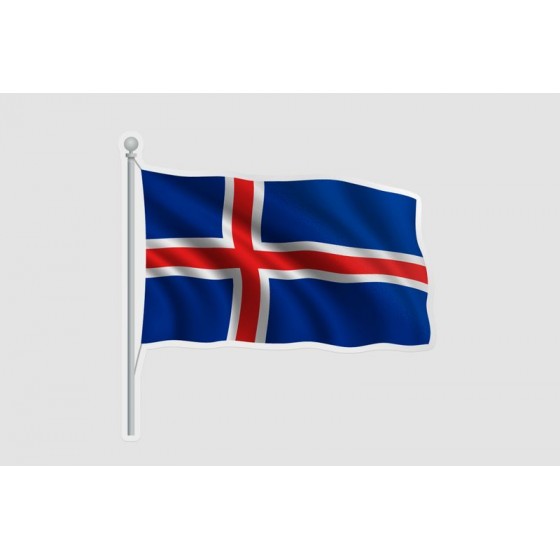 Iceland Flag Pole Style 3