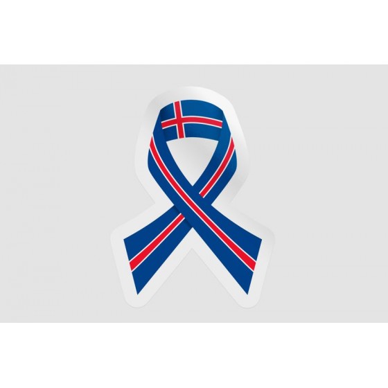Iceland Flag Ribbon Style 2