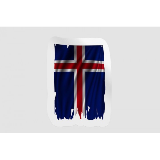 Iceland Flag Style 13