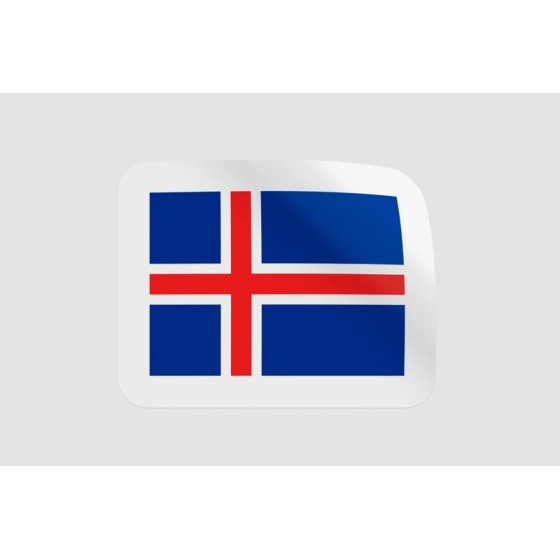 Iceland Flag Style 3