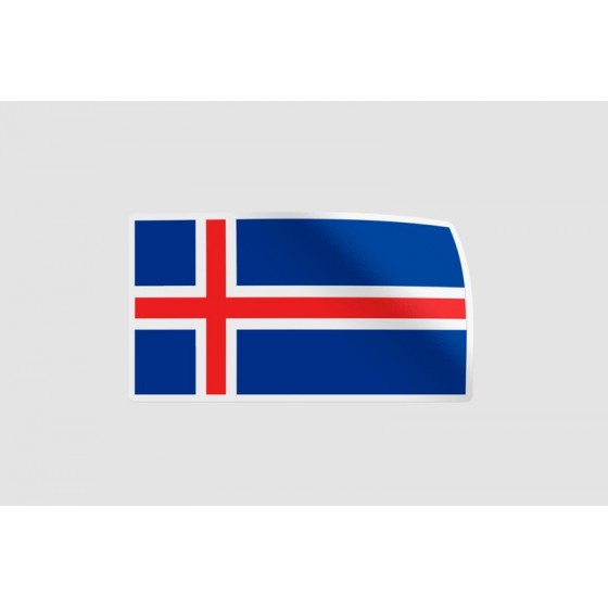 Iceland Flag Style 4