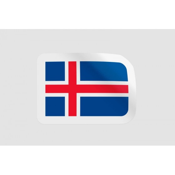 Iceland Flag Style 5