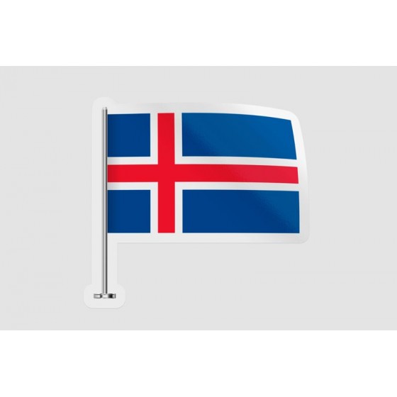 Iceland Flag Style 6