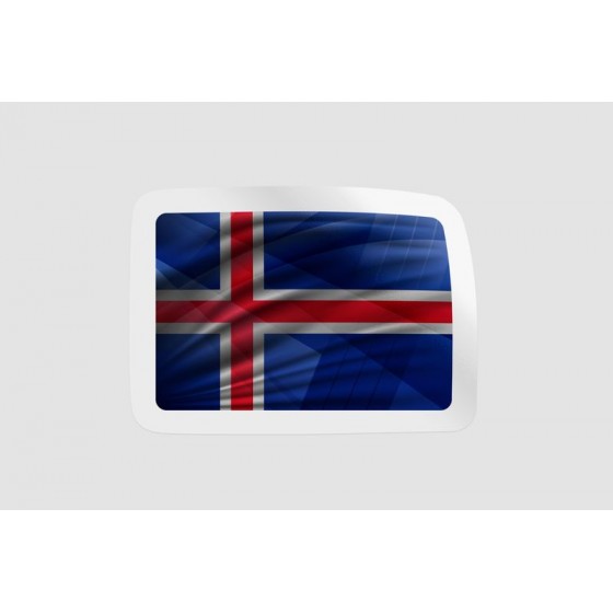 Iceland Flag Style 9