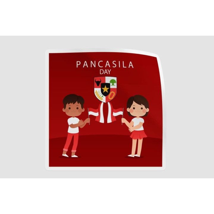 Pancasila Day Stickers – Indonesian Flag Decals (2-Pack)