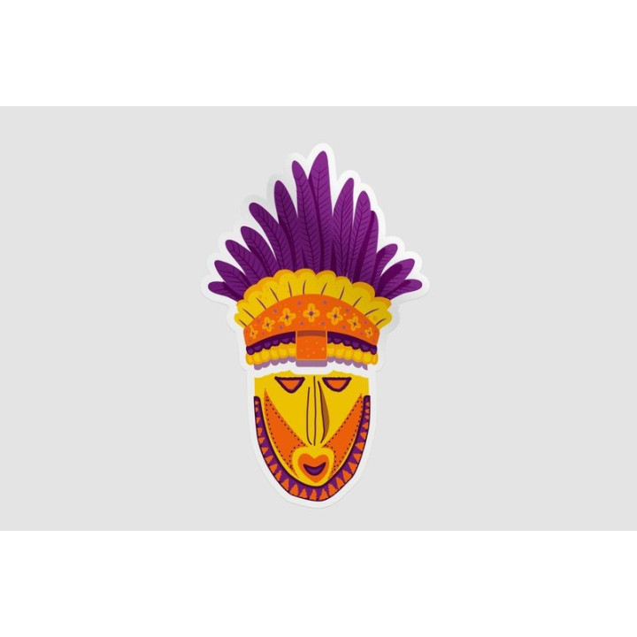 Papua New Guinea Mask Sticker - DecalsHouse