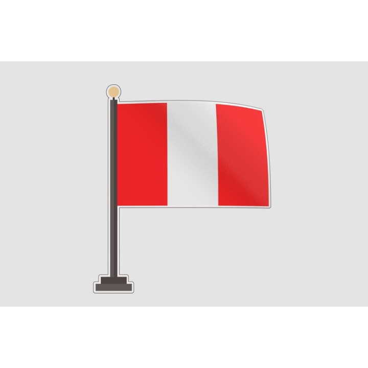 Peru Flag Style 10 Sticker - DecalsHouse