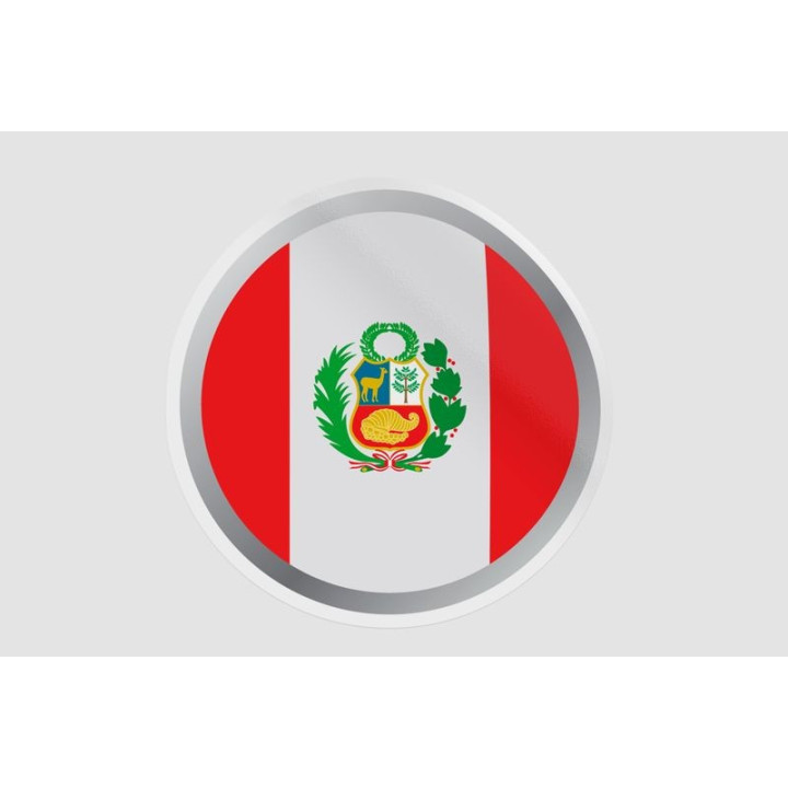 Peru Flag Style 100 Sticker - DecalsHouse