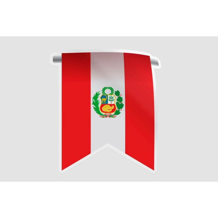 Peru Flag Style 101 Sticker - DecalsHouse