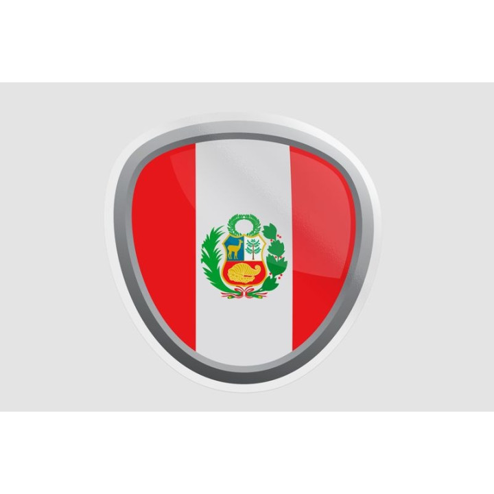 Peru Flag Style 108 Sticker - DecalsHouse